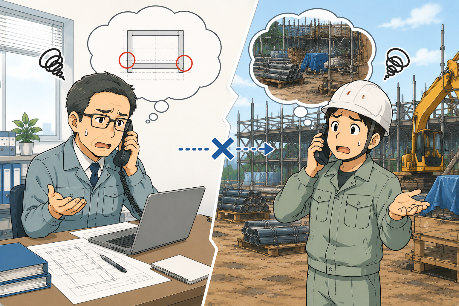 電話では意図が正確に伝わらない。現場の様子が見えず、判断が遅れる